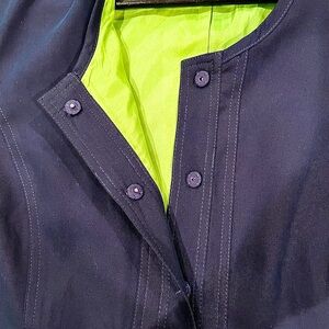 Coldwater Creek Navy Blue lined blazer, knee high, size 14